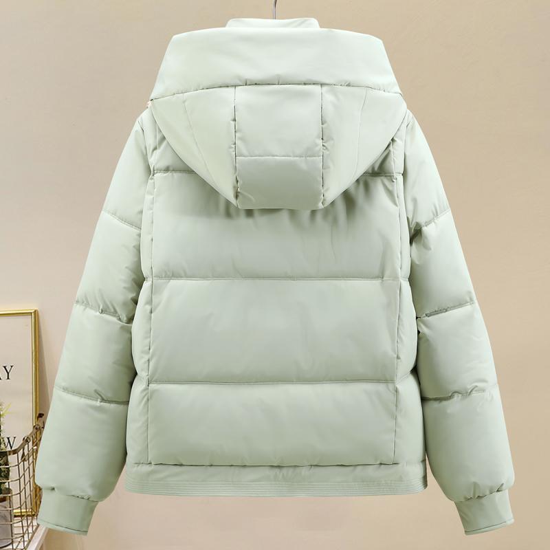 Modă Iarnă Femei Parkas Scurte cu Glugă Largi Groase Calde Jachete Palton de Damă