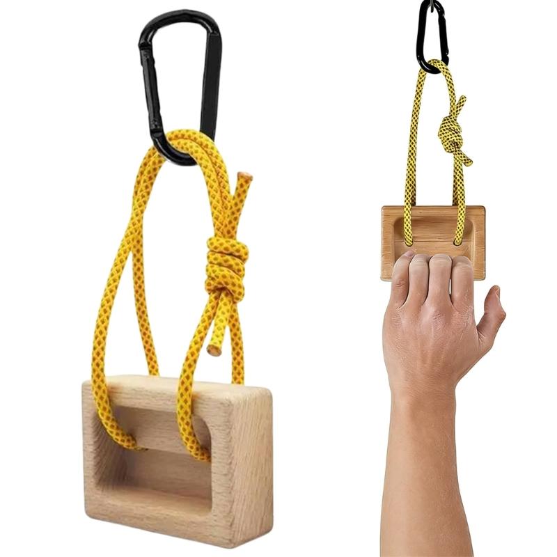 Wood Finger Training Board Portable Fingerboard for Climbers with Smooth Surfaces Secure Mounting Ideal for Homes Gym
