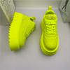 Mode Neue Herren Fluoreszierend Grün All Match Hohe Plateau Schnürschuhe Lässige Schuhe Herrenmode Ballerinas Mokassins Sport Laufschuhe
