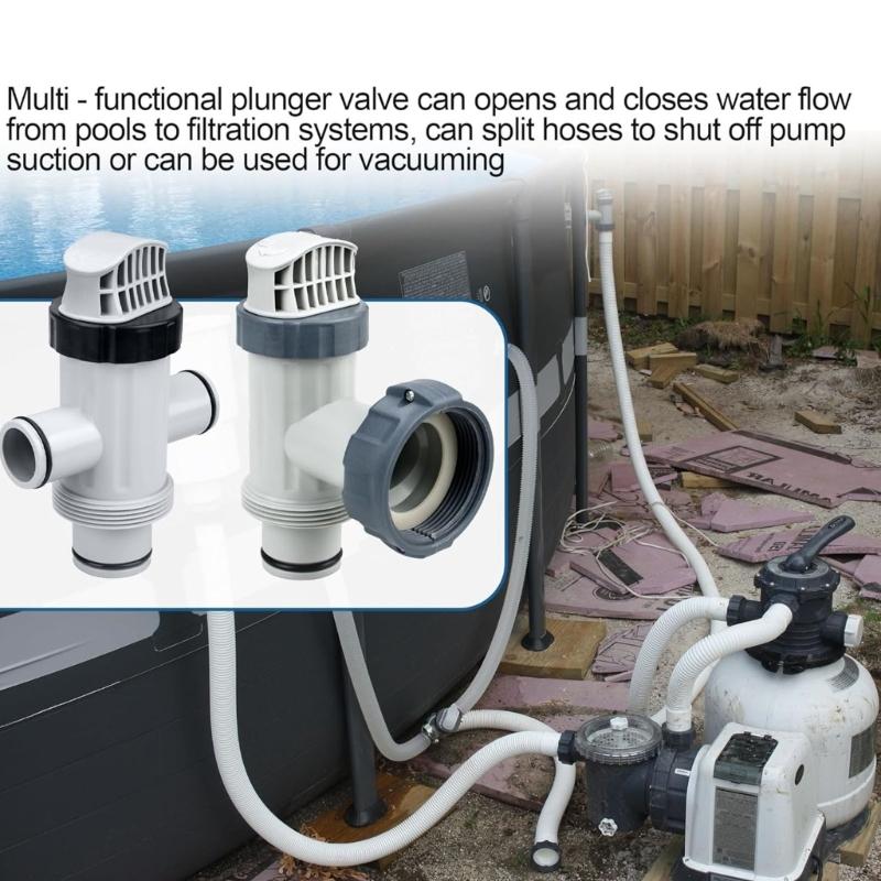 Pool Hose Plunger Valved Kit Filter Maintenance Water Control Above Ground Pool Pump for 26301T 26323CA 26331CA 26341W