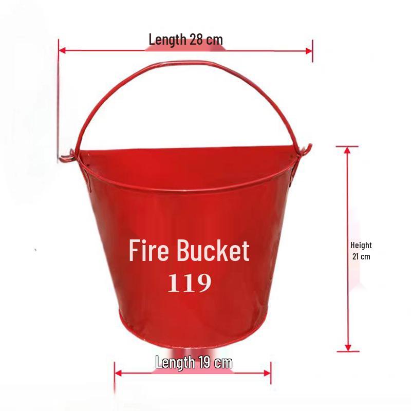 Red Half-Round Metal Fire Sand Bucket for Hotel and School Fire Equipment Storage Standard Half-Round