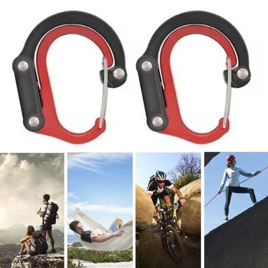 Multifunctional Carabiner Hanging Buckle Strong Load-bearing Aluminum Alloy Versatile Rotating D-type Carabiner Clip