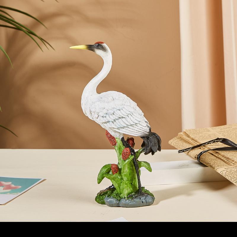 Outdoor Resin Simulation Crane Ornament Animal Model Sculpture Garden Garden Pool Landscaping Decoration Props
