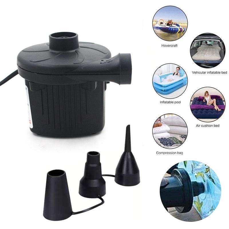 Non-Toxic 220V Electric Inflatable Pump Quick Air Filling Compressor With 3 Nozzles For Car Camping Life Buoy Boat Cushion Home Use