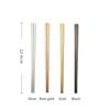 1 Pair New Korean Stainless Steel Titanium Plating Gold Rose Gold flat Chop Sticks Sushi Hashi Chopstick Portable Tableware