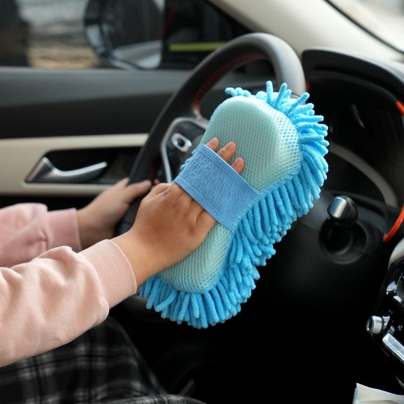 1Pcs Auto Gloves Styling Accessories Microfiber Car Washer Sponge Cleaning Car Care Detailing Brushes Washing Towel