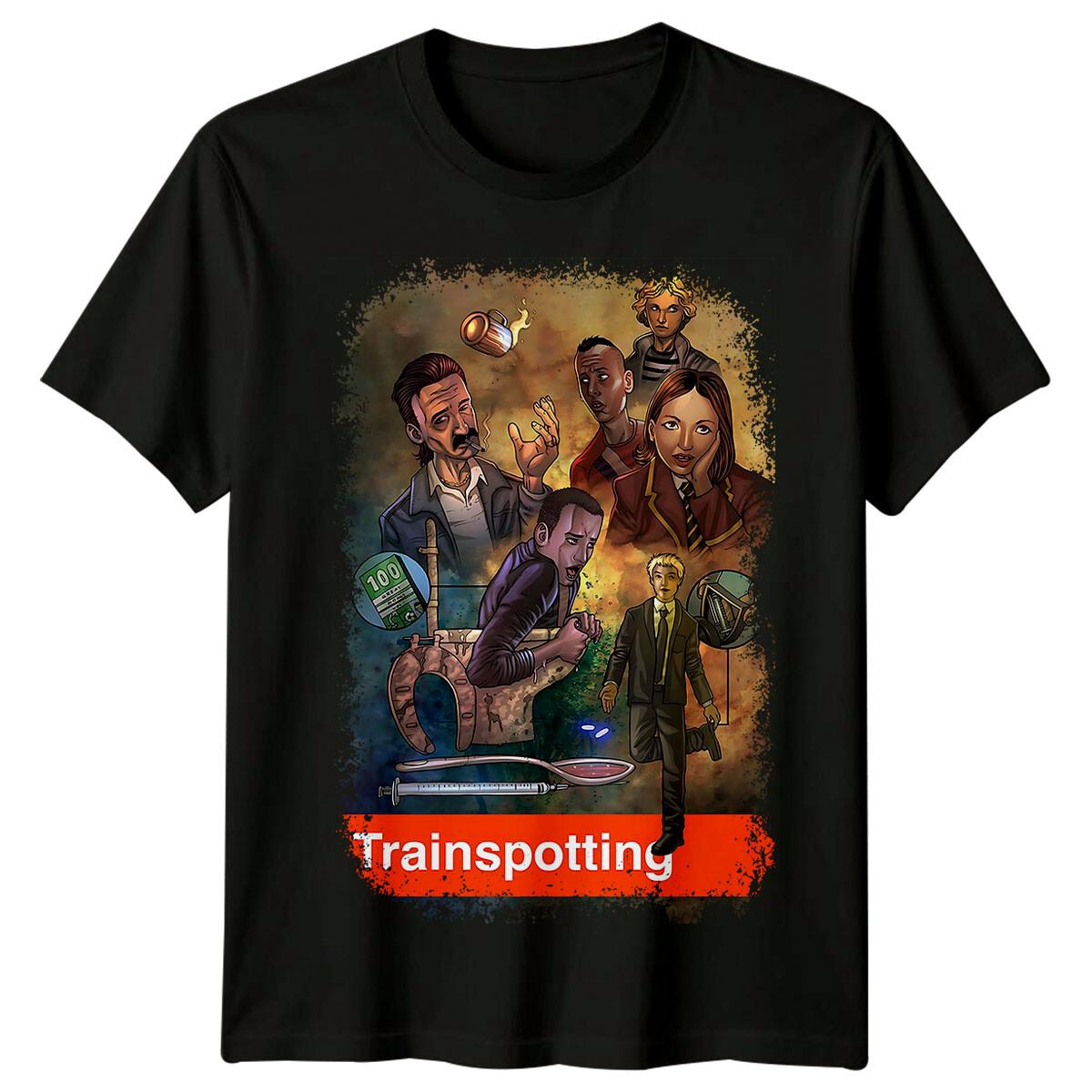 

Trainspotting (1996) Movie Poster Inspired T-Shirt Retro 90s Tee Unisex 5XL різнокольоровий