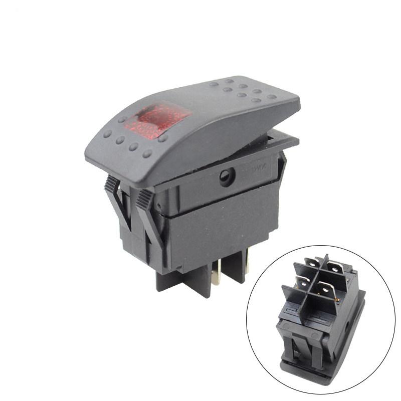 1PCS Self-locking 12V/220V Modified RV Yacht Switch Boat Rocker Switch Headlight Switch
