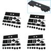 4 Stück Eisenbahn Grundplatte Technologie Stein Spielzeug-Set Teile Waggon-Verbinder/Eisenbahnrad-Rahmen Riemenscheiben DIY Montage MOC Stein Bausteine DIY Spielzeug Spielzeug-Sets