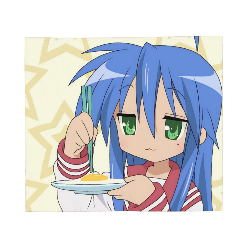 Anime Lucky Star Blanket Fuzzy Funny Warm Throw Blankets for Home Decoration