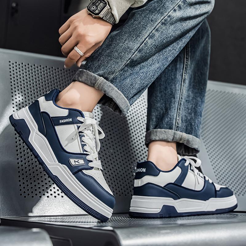 New Men's Classic Fashion Low Top Thick Sole Skateboarding Shoes Comfortable Soft Sole Basketball Sneakers