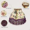 Bell Shape Scallop Lamp Shade Fringe Floral Pattern Lampshade for Living Room