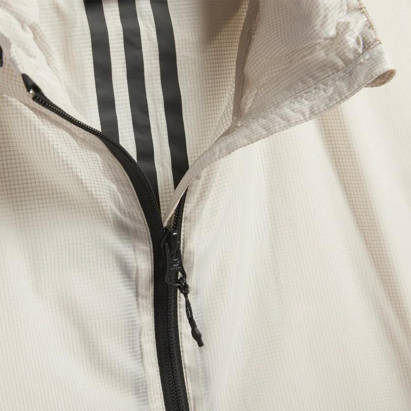 Adidas Originals X Pop Trading Company SS23 Logo Print Hooded Sports Jacket with Half Zip Unisex Outerwear Light-Brown HN9134