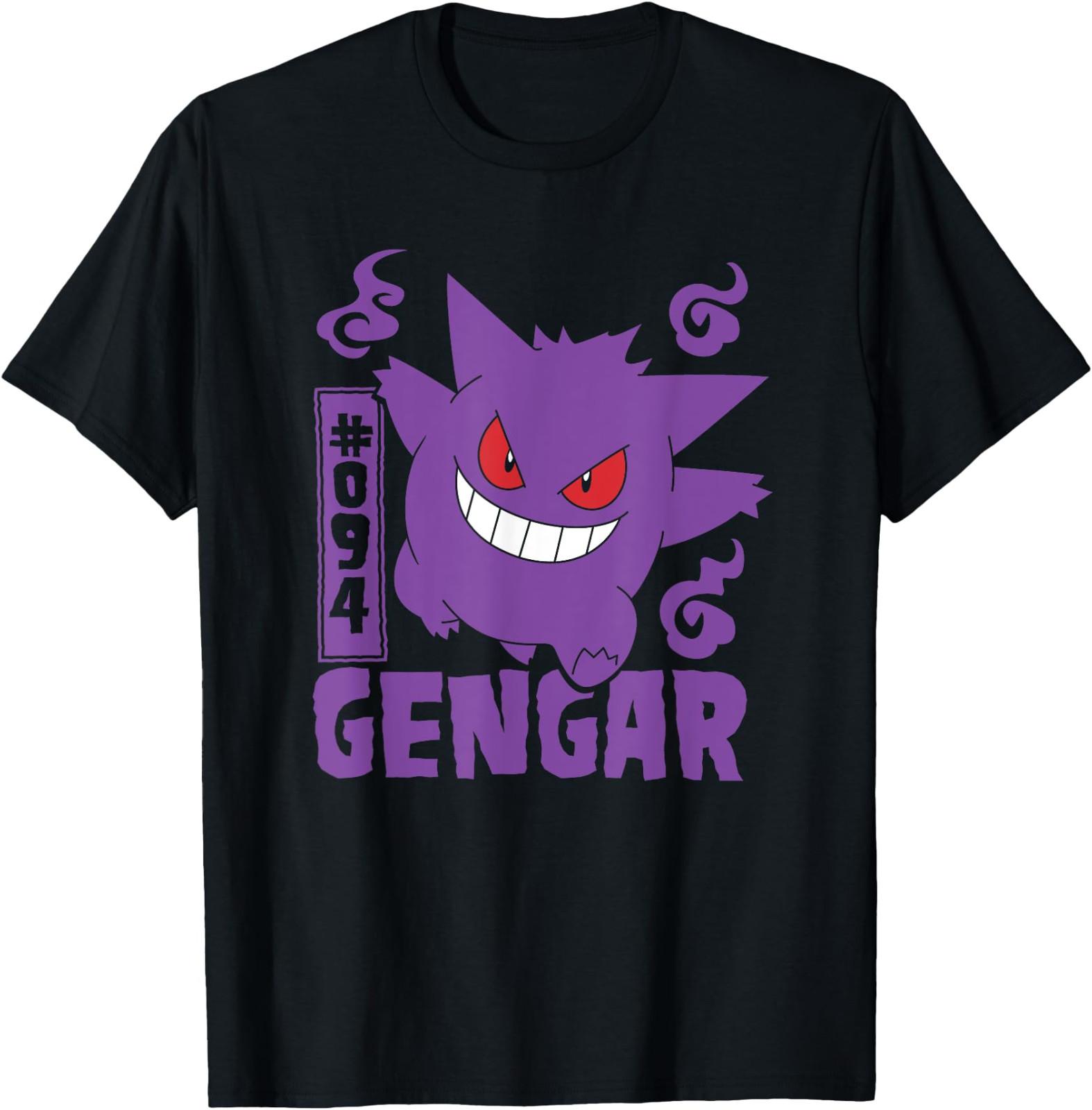 Pokémon Gengar Youth Adult T-Shirt Gift for Friends All Size S-4XL XL