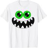 Lustiges Monstergesicht Große Augen Scharfe Zähne Halloween-Kostüm T-Shirt