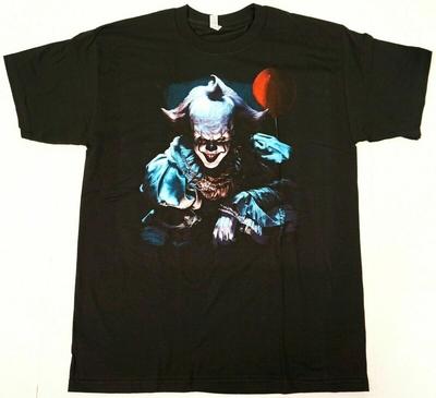 PENNYWISE T-shirt IT Horror Movie Scary Clown Tee Men's New Unisex T-Shirt