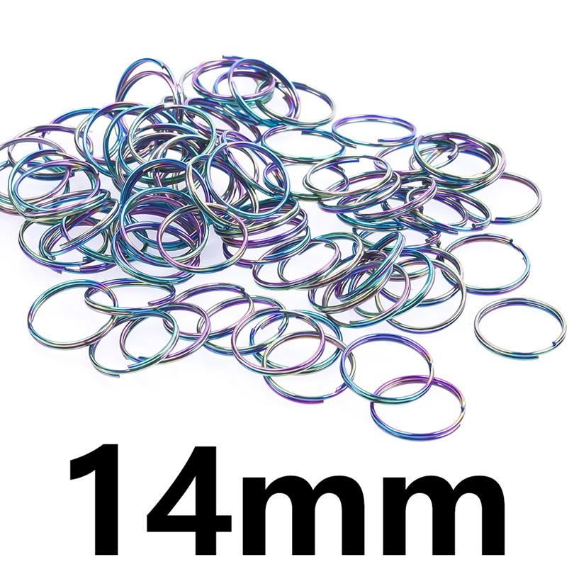 Wholesale Open Split Key Rings Stainless Steel Connectors For Jewelry Making Supplies DIY Keychain Necklace Colored Materials