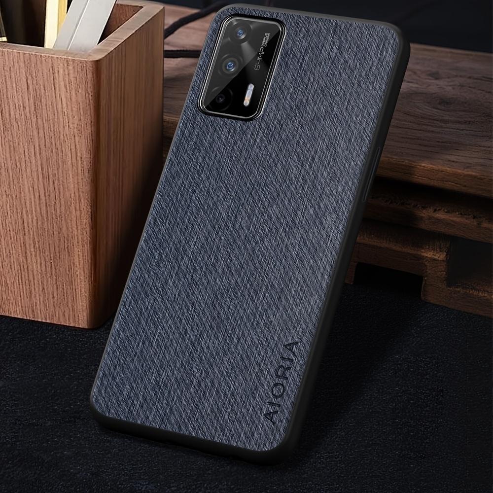 Phone Case - Case for OPPO for RealMe GT 3 2 GT3 GT2 Pro 5G Case, Vintage Washed Twill Texture Faux Leather Protective Back Cover