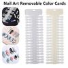 36Pcs Natural/Clear Color Card Removable Nail Art Display False Nail Tips Rack Teardrop Design Manicure Gel Polish Practice Tool