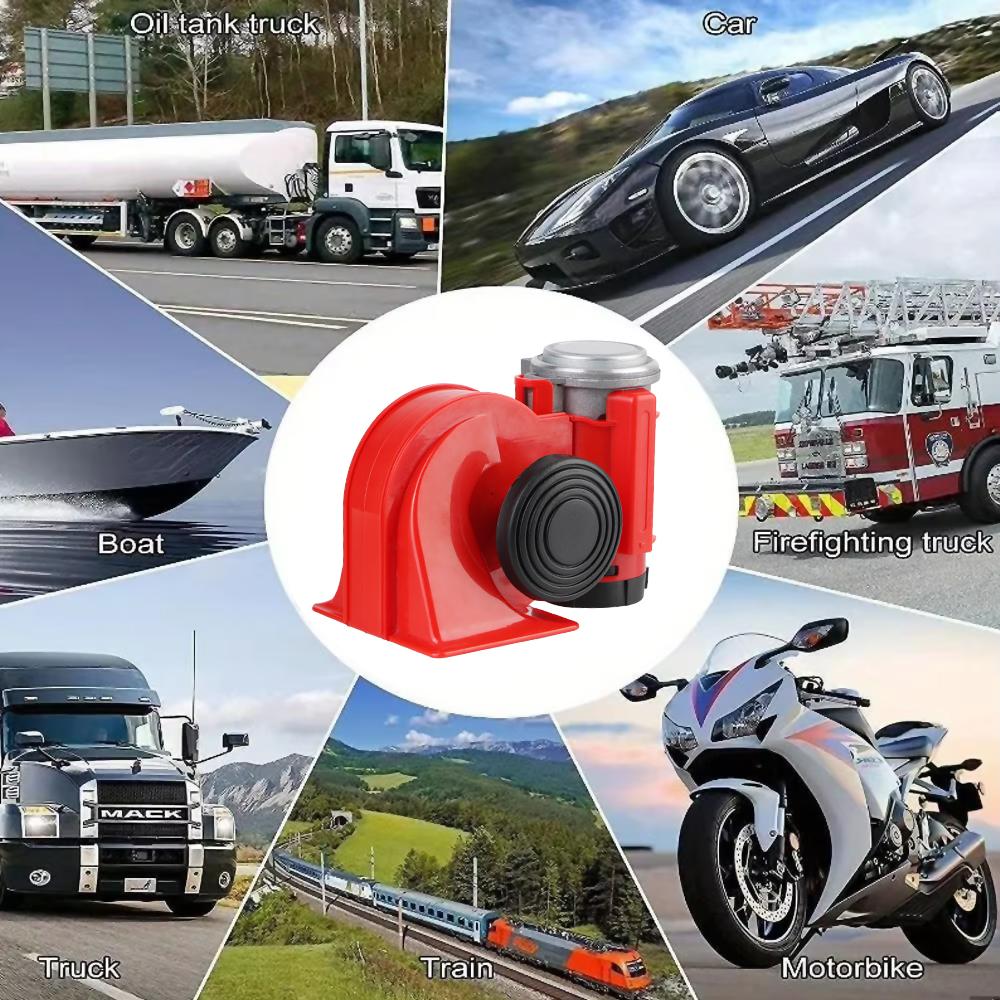 Car Air Pump Horn Set Waterproof Auto Trumpets For Boat Truck SUV Electric Speaker Auto Parts Super Loud With Wires and Relay 12V Ship Car Air Horn