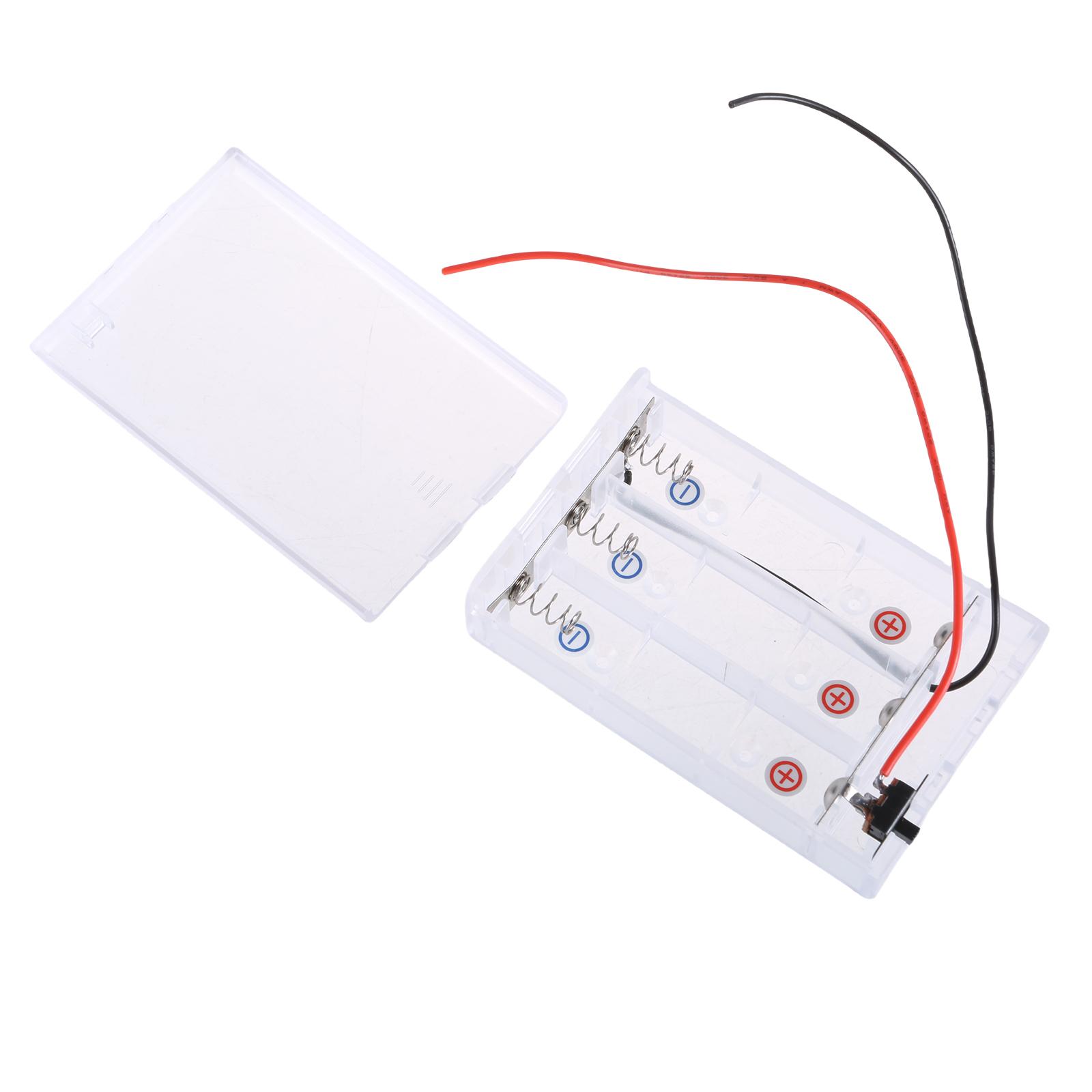 

Блок питания DIY, батарейный блок 18650, органайзер для трех батарей, кейс с кнопкой включения/выключения и удлиненной проводкой