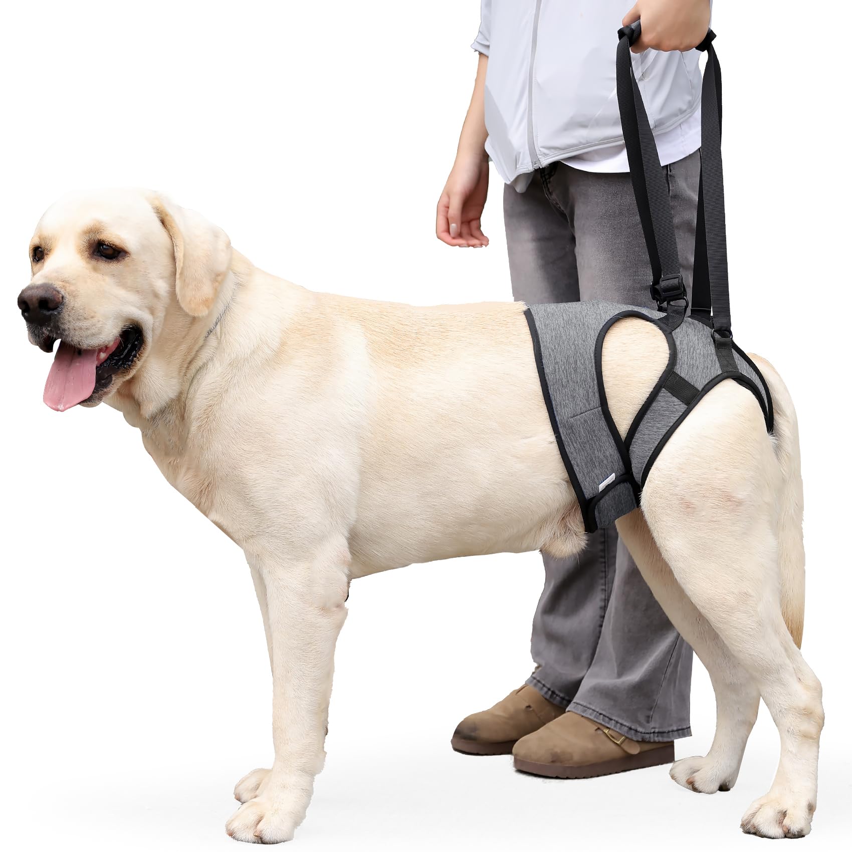 

THKWOO Dog Care Senior Dog Walking Assistance Breathable Support Hind Limb for Elderly and Disabled for Stair and Mobility Dog Care Supplies Harness, сірий колір