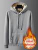 Men's Plus Velvet Fleece Hoodie - Thick, Warm Winter Pullover Jacket