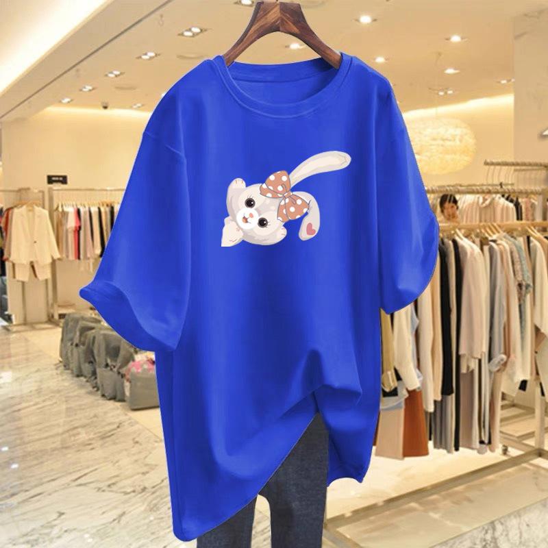 Cotton T-shirt short-sleeved women's 2025 new clothes summer foreign style half-sleeved top summer wear