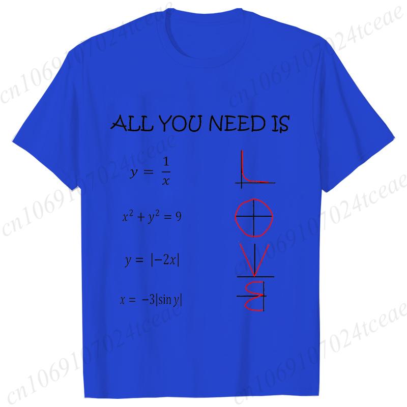 

Retro Men s T-Shirt All You Need Is Love Math Equation Short Sleeve T-Shirt Summer Casual Tees Top Loose Oversize T-Shirt Men 4XL