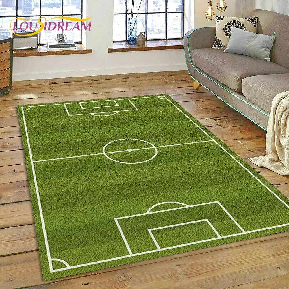 

3D футбольное поле ковер ковер для спальни гостиная домашний диван украшение,дети играют в игру большой декор напольный коврик подарок 40x60cm( 15x23in )