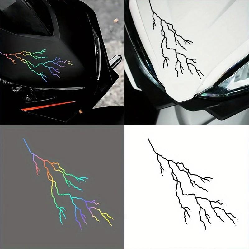 Car lightning crack car sticker electric car motorcycle decoration scratches body latte sticker