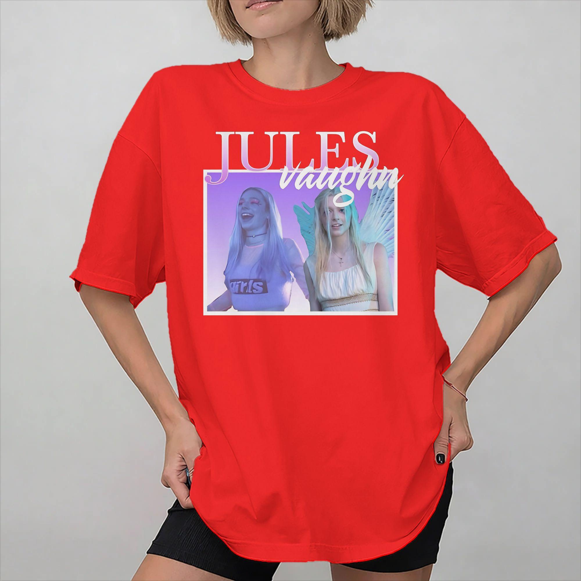 Unisex Women Jules Vaughn Hunter Schafer T Shirt Pure Cotton Graphic Printing TShirt  Top Clothing S