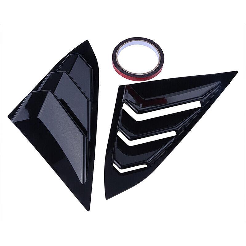 For Honda Civic 10th Gen 2016- Sedan Rear Side Window Louvers Air Vent Scoop Shades Cover Trim Blinds Carbon Car Accessories