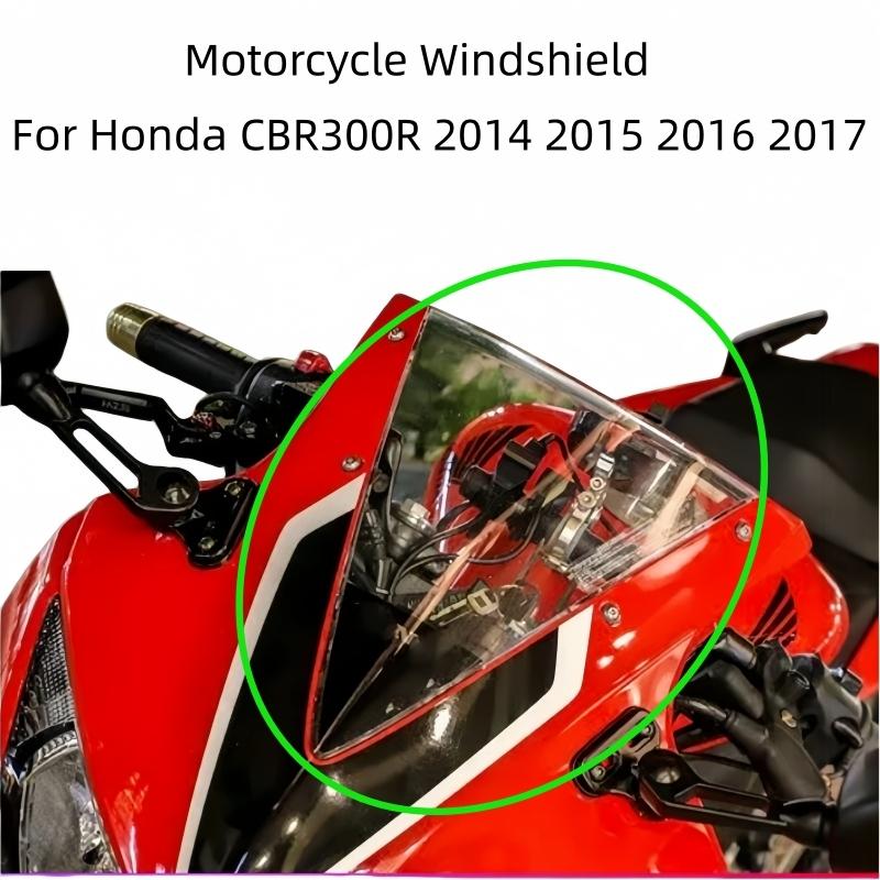 Motorcycle Windshield Front Windshield Flow Guide Plate Double Bubble Wind Deflector For Honda CBR 300 R 300R CBR300R 2014-2017