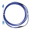 Optical Fiber Patch Cord Armored Jumper Single Mode 2 Core Optic Cable LC UPCLC UPC Blue(5meter )