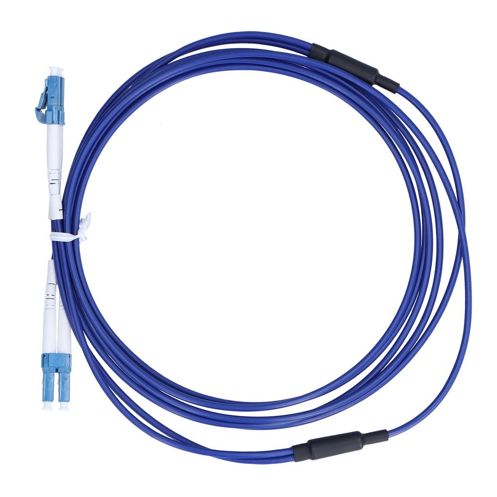 Optical Fiber Patch Cord Armored Jumper Single Mode 2 Core Optic Cable LC UPCLC UPC Blue(5meter )