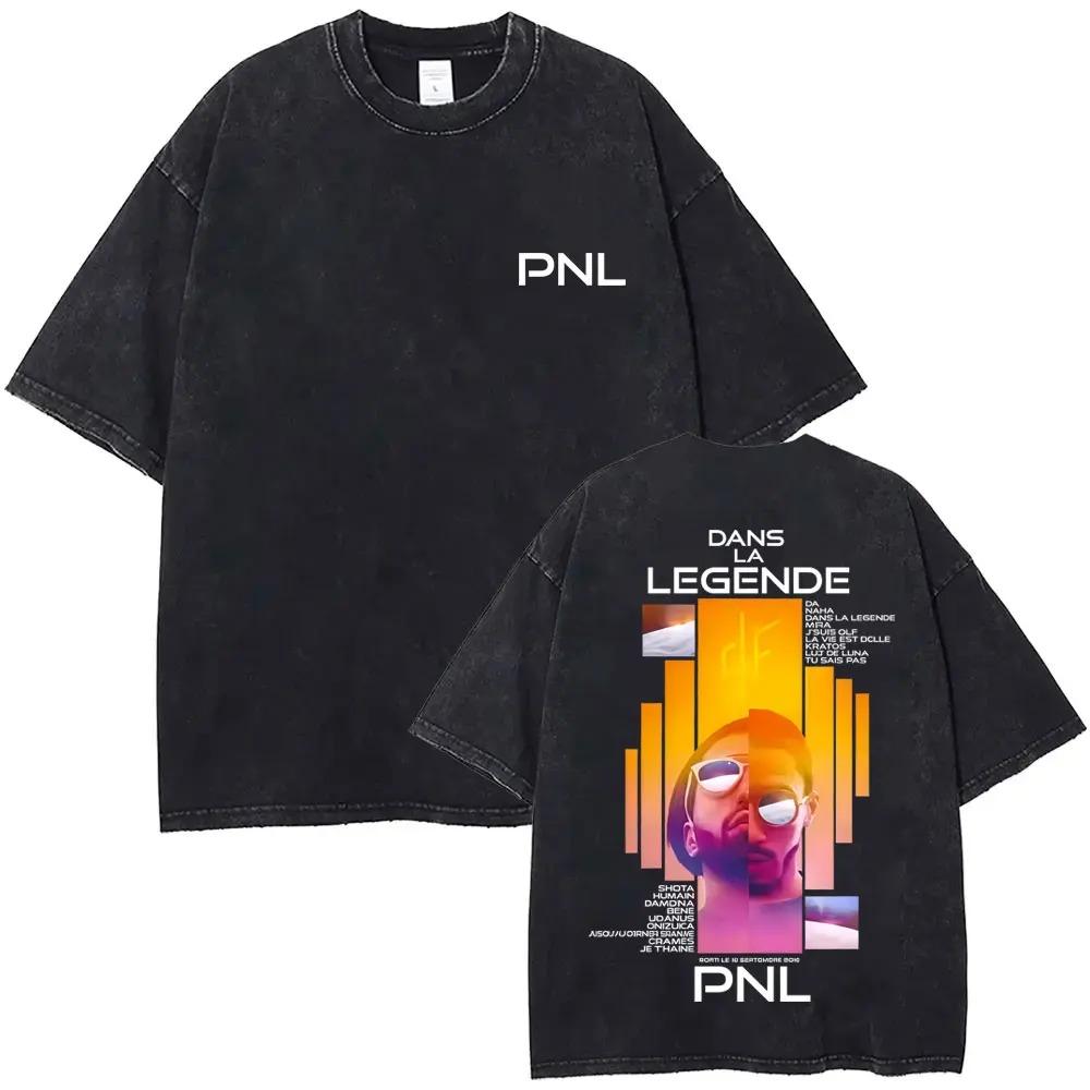 

2026 Washed Vintage French Rap Band PNL Album Le Monde Chico Graphic Tshirt Men Women Hip Hop Casual Oversized Short Sleeve T Shirts XXXL жовтий