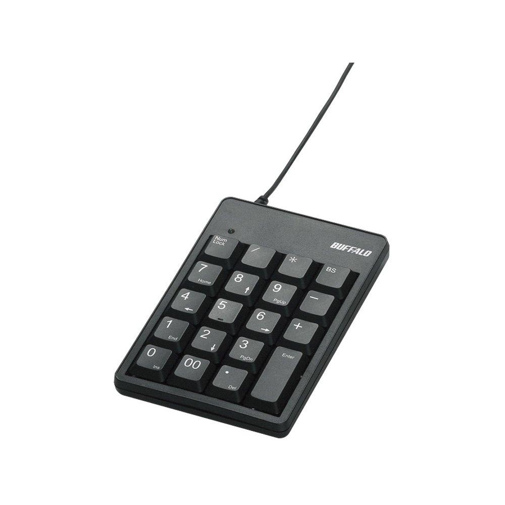 BUFFALO Wired Numeric Keyboard, Standard, Black, BSTK10BK