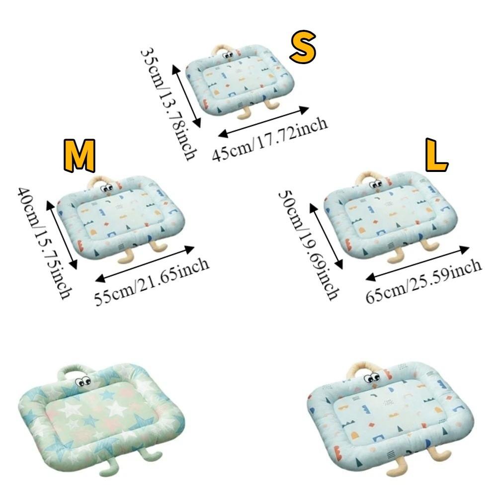 Cartoon Summer Dog Bed Nonslip Pet Cooling Nest Cute Ice Silk Cushion Pet Sleeping