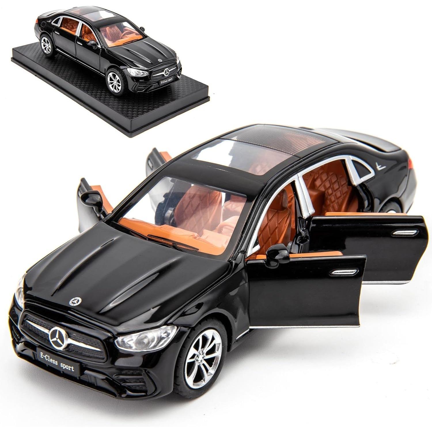 

Модель автомобіля Benz E300l у масштабі 1/32, колекційна іграшкова машинка зі звуком і світлом із цинкового сплаву, лита під тиском, для дітей, хлопчиків і дівчаток, подарунок 1/32-Size:16*6.2*4.5cm чорний