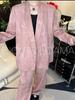 Autumn Plus-Size Women's Linen Suit: Wide-Leg Pants Two-Piece Korean Style