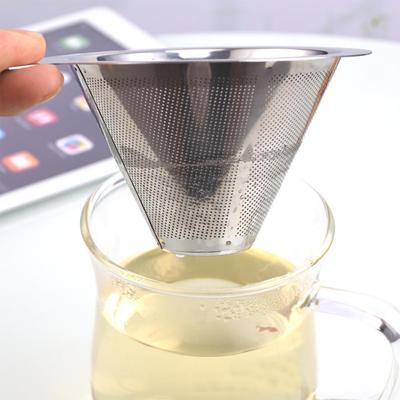 Portafiltro per caffè riutilizzabile Doppio strato in acciaio inox Colino per caffè e tè Accessori per caffè Strumento per preparare il caffè