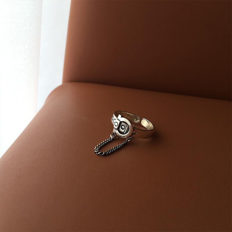 

925 Классное серебряное кольцо с двойным слоем для женщин Красивое модное заявление в корейском стиле