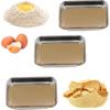 1set Condiment Tray Set 22*15.5*3cm Stainless Steel Seasoning Tray Set Barbecue Square Food Serving Plates Kitchenware Cookware