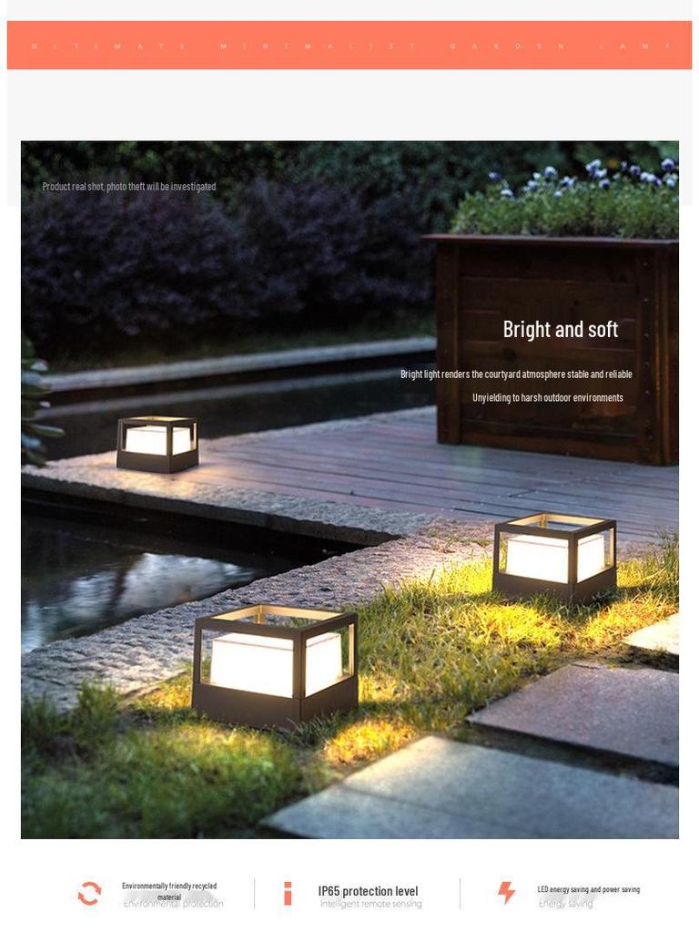 Dual-Use Waterproof Outdoor Pillar Light for Garden, Courtyard, or Gate
