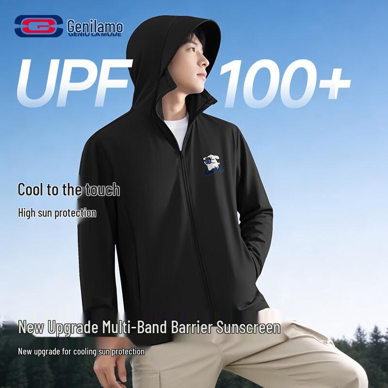 GENIOLAMODE Men s Printed Ice Silk UV Protection Hoodie 3XL