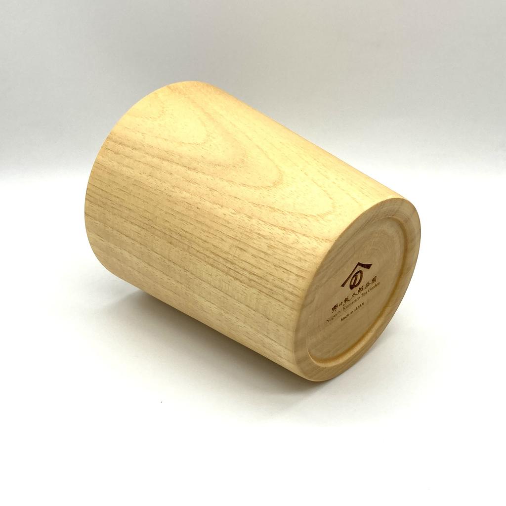 Dishwasher-safe, Natural Wood Teacup, Approximately 210ml, with Nanotech Coating, Logo, Made In Japan