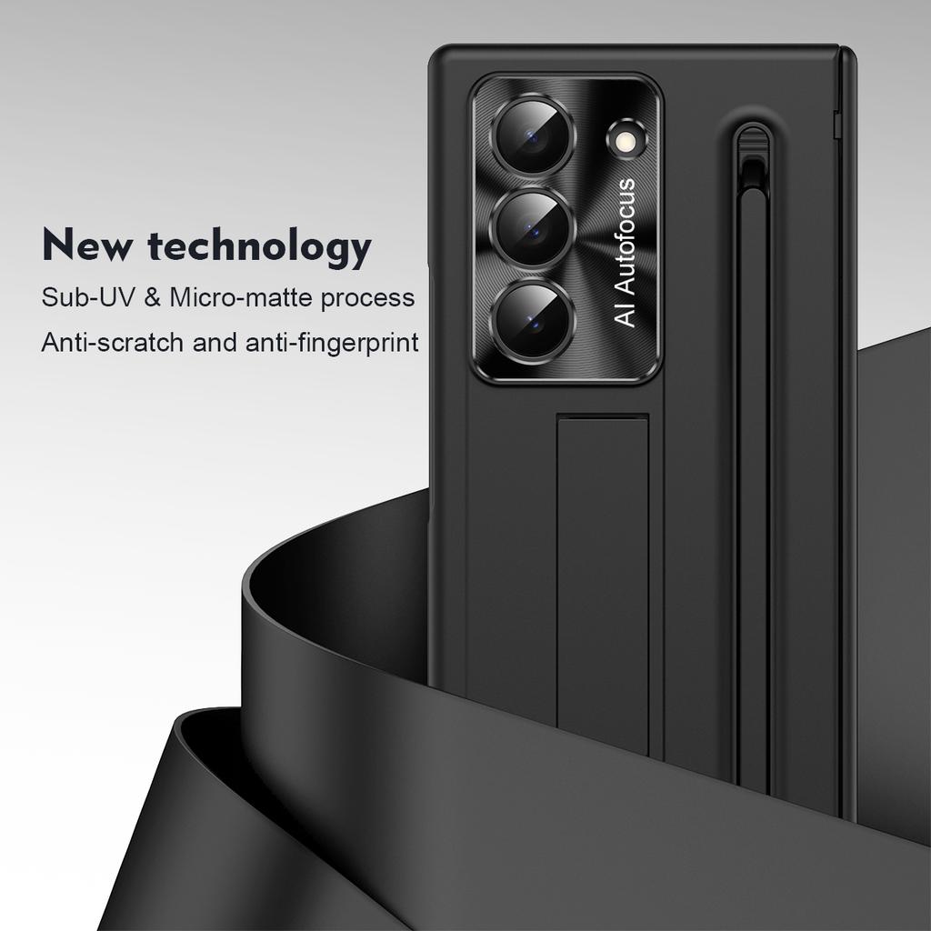 For Samsung Galaxy Z Fold6 5G Case PC Cell Phone Cover with Kickstand and Stylus Pen