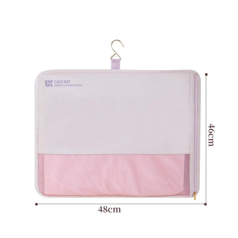 Mesh Hanging Clothes Organizer Visible Large Capacity Clothes Hanger Bag Space Saving with Hook Clothing Storage Bag Home
