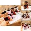 Cute Teddy Bear Plush Toy With Doctor Cap Graduation Doll Gift